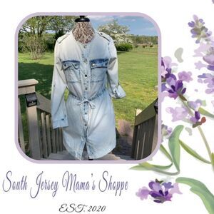 Michael Kors Denim Shirtdress Size L (C76)